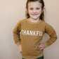 Thankful Organic Cotton Crewneck Sweatshirt - Cream or Brown