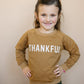 Thankful Organic Cotton Crewneck Sweatshirt - Cream or Brown