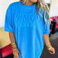 Mama Puff Letter Graphic Tee- Blue
