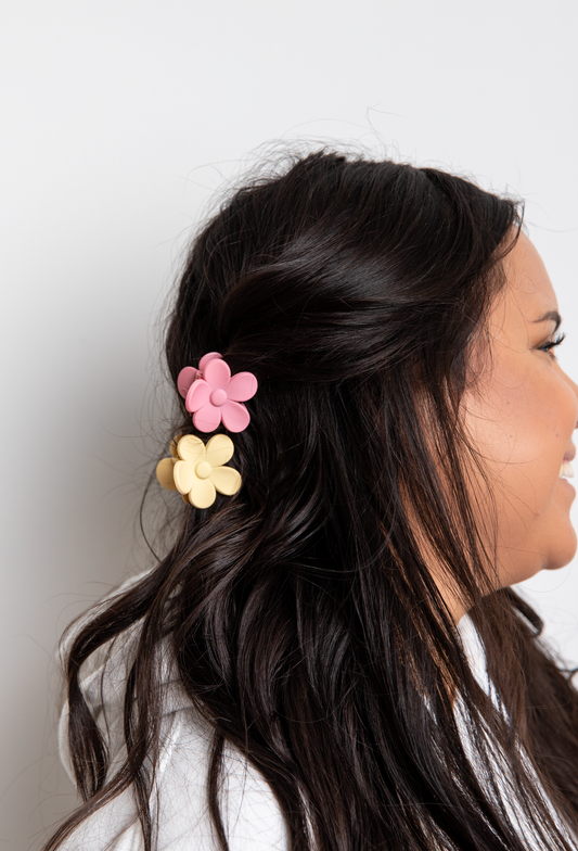 Mini Flower Claw Clips