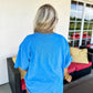 Mama Puff Letter Graphic Tee- Blue