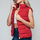 Apres Ski Zip Up Vest- Red