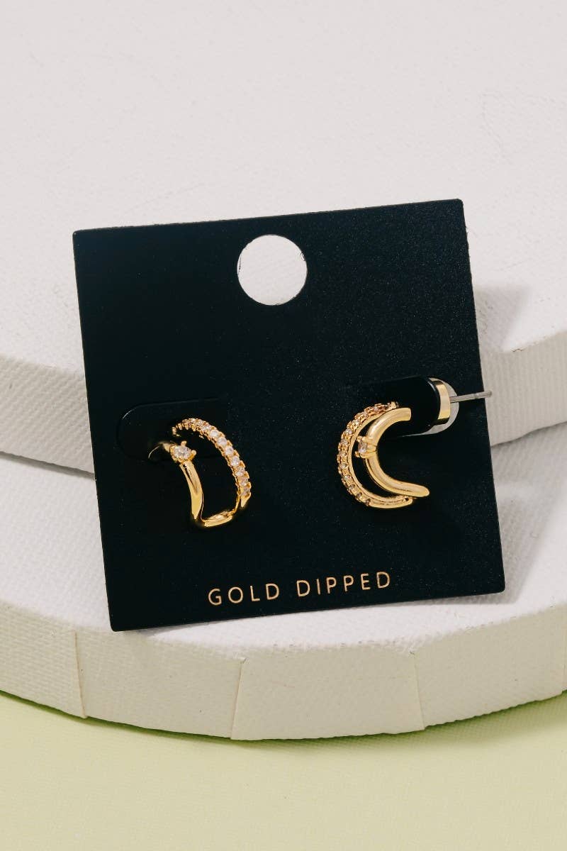 Douple Dip Layered Hoop Earrings