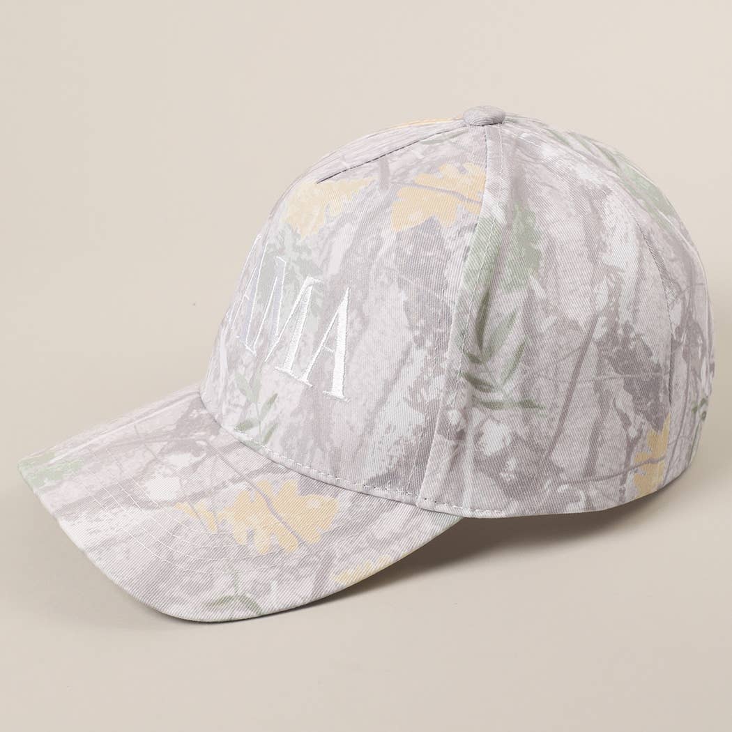 MAMA Embroidered Camo Baseball Cap