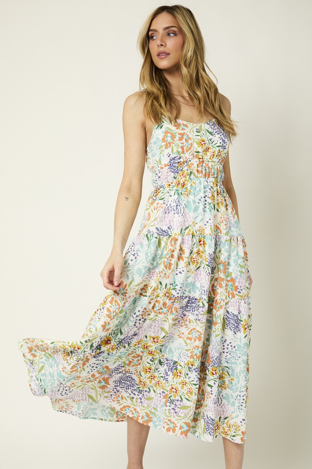 Afternoon Tea Printed Midi Dress (size medium) - Aubrey Jaymes Boutique#