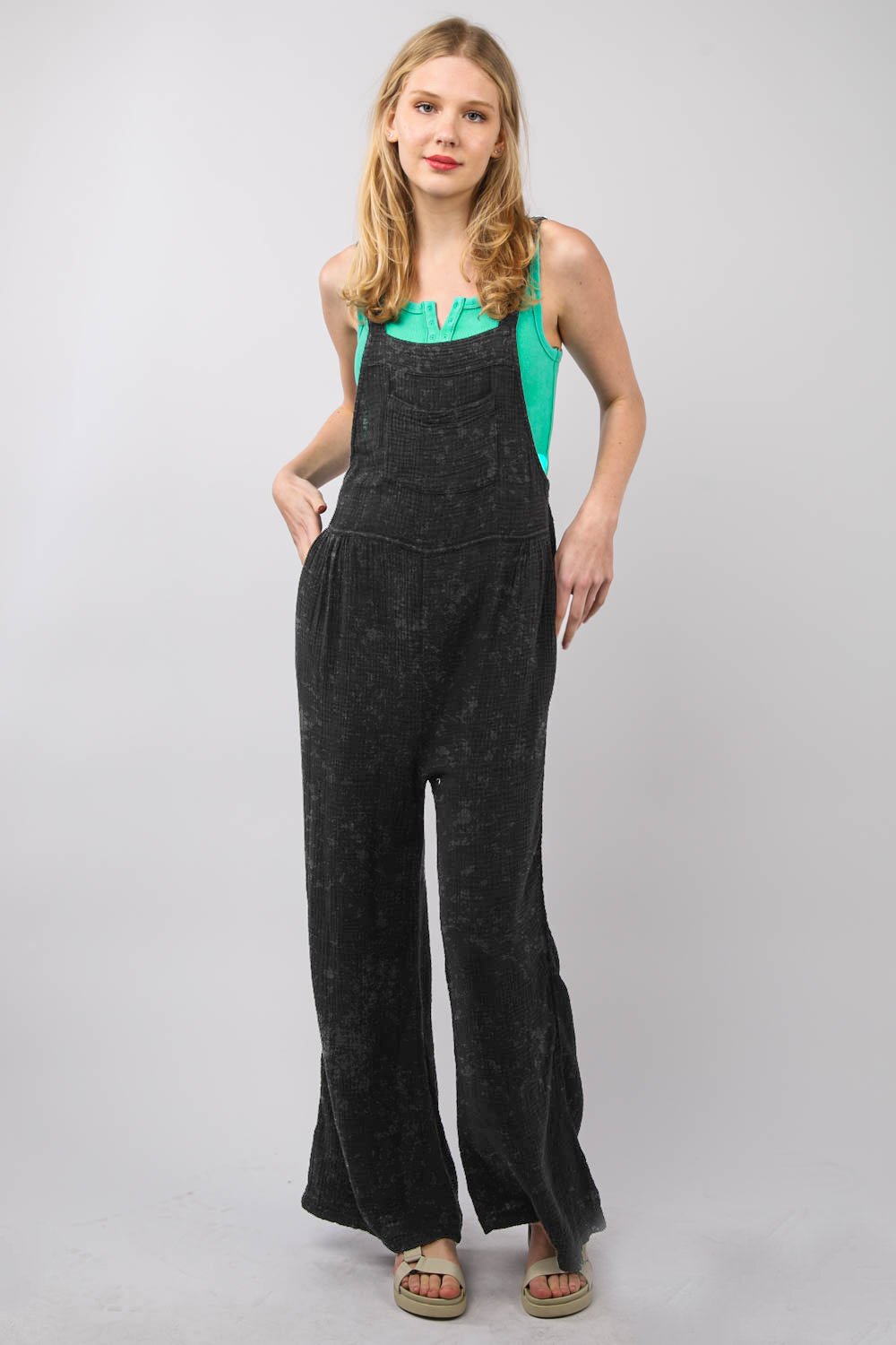 Amalie Washed Gauze Jumpsuit - Aubrey Jaymes Boutique#