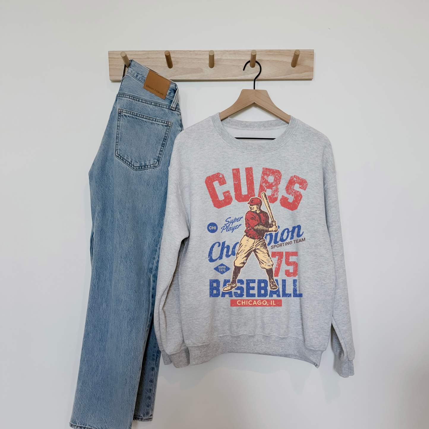 Chicago Cubs Vintage Inspired Crewneck Sweatshirt - 4 colors