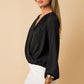 Glamour Hour Surplice Blouse