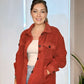 Austin Oversized Fleece Shacket - Rust - Aubrey Jaymes Boutique#