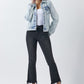 RISEN Gianna Button Up Washed Denim Jacket