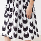 Purrfect 3/4 Sleeve Pocket Twirl Dress