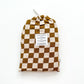 Bamboo Fitted Crib Sheet - Toffee Checkered