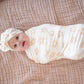 Bamboo Stretch Swaddle - Blush Daisy