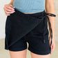 Bentli High Rise Side Tie Denim Skort in Black - Aubrey Jaymes Boutique#