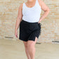 Bentli High Rise Side Tie Denim Skort in Black - Aubrey Jaymes Boutique#