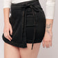 Bentli High Rise Side Tie Denim Skort in Black - Aubrey Jaymes Boutique#