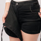 Bentli High Rise Side Tie Denim Skort in Black - Aubrey Jaymes Boutique#