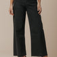Black Straight Wide Leg Pants