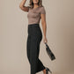 Black Straight Wide Leg Pants