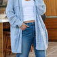 Blue Open Front Popcorn Kit Cardigan