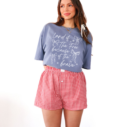 Land Of The Free Tee Shirt- 3 colors