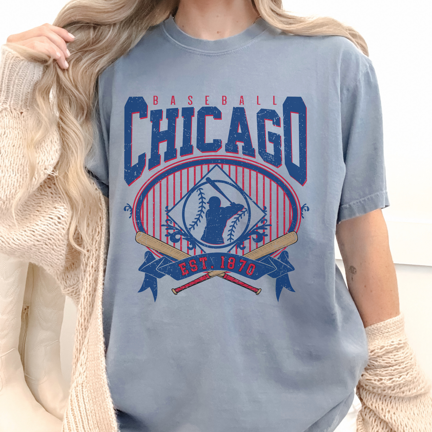 Chicago Baseball Vintage Inspired Graphic- 3 colors