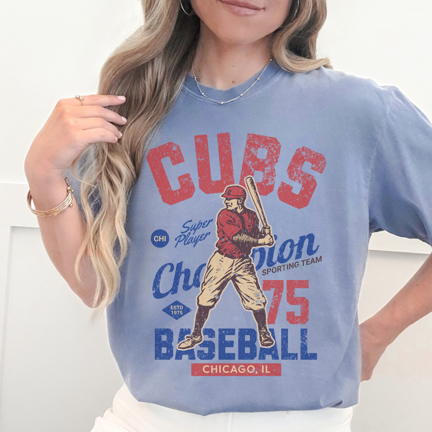 Vintage Inspired Chicago Cubs Baseball Tee – 3 colors