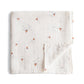 Organic Cotton Muslin Swaddle Blanket- Multiple Color Options