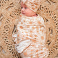 Bow Turban Hat - Flower Garden