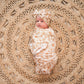 Bow Turban Hat - Flower Garden
