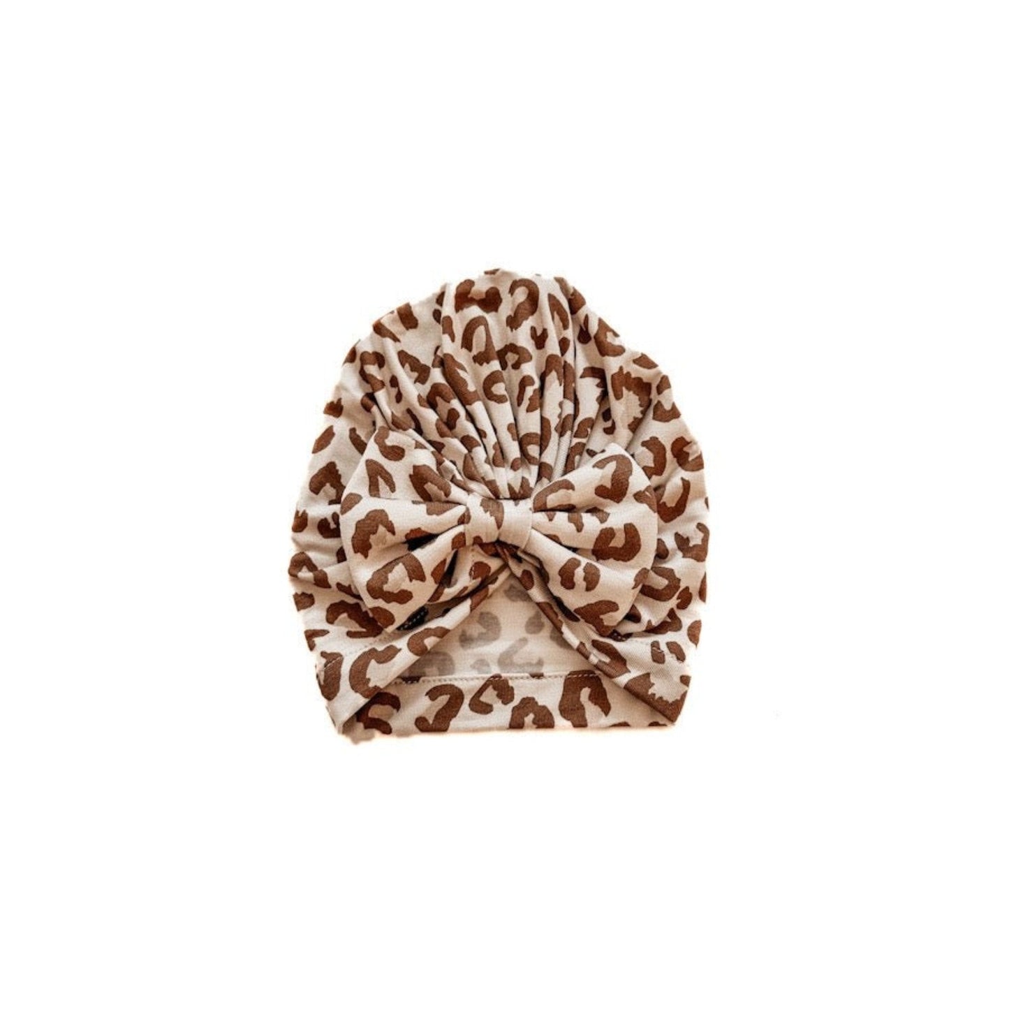 Bow Turban Hat - Leopard