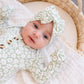 Bow Turban Hat - Sage Ditsy Floral