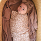 Muslin Swaddle Blanket - Brown Leopard
