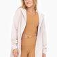 Everyday Flow Fleece Hooded Cardigan- Ivory