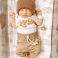 Muslin Swaddle Blanket - Caramel Rainbow