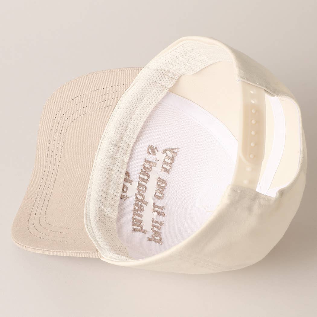 Put It On My Husband's Tab Embroidered Baseball Cap- Red