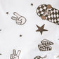 Checker Skate Board Peace Sign