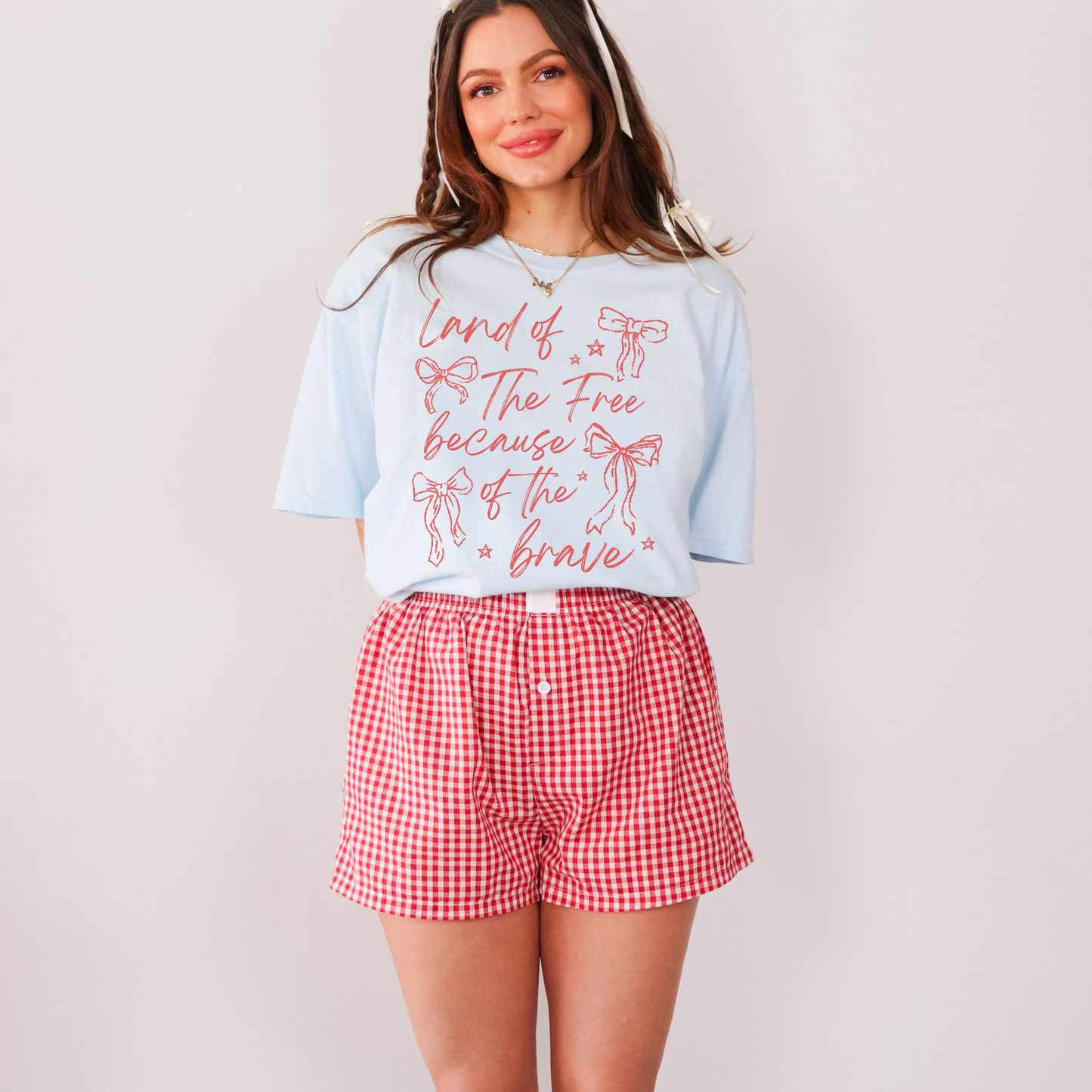 Land Of The Free Tee Shirt- 3 colors