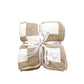 Plush Blanket - Taupe Checker