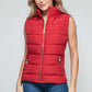 Apres Ski Zip Up Vest- Red