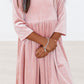 Vintage Pink Velvet Twirl Dress