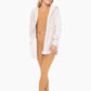 Everyday Flow Fleece Hooded Cardigan- Ivory