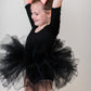 Black 3/4 Sleeve Tutu Leotard