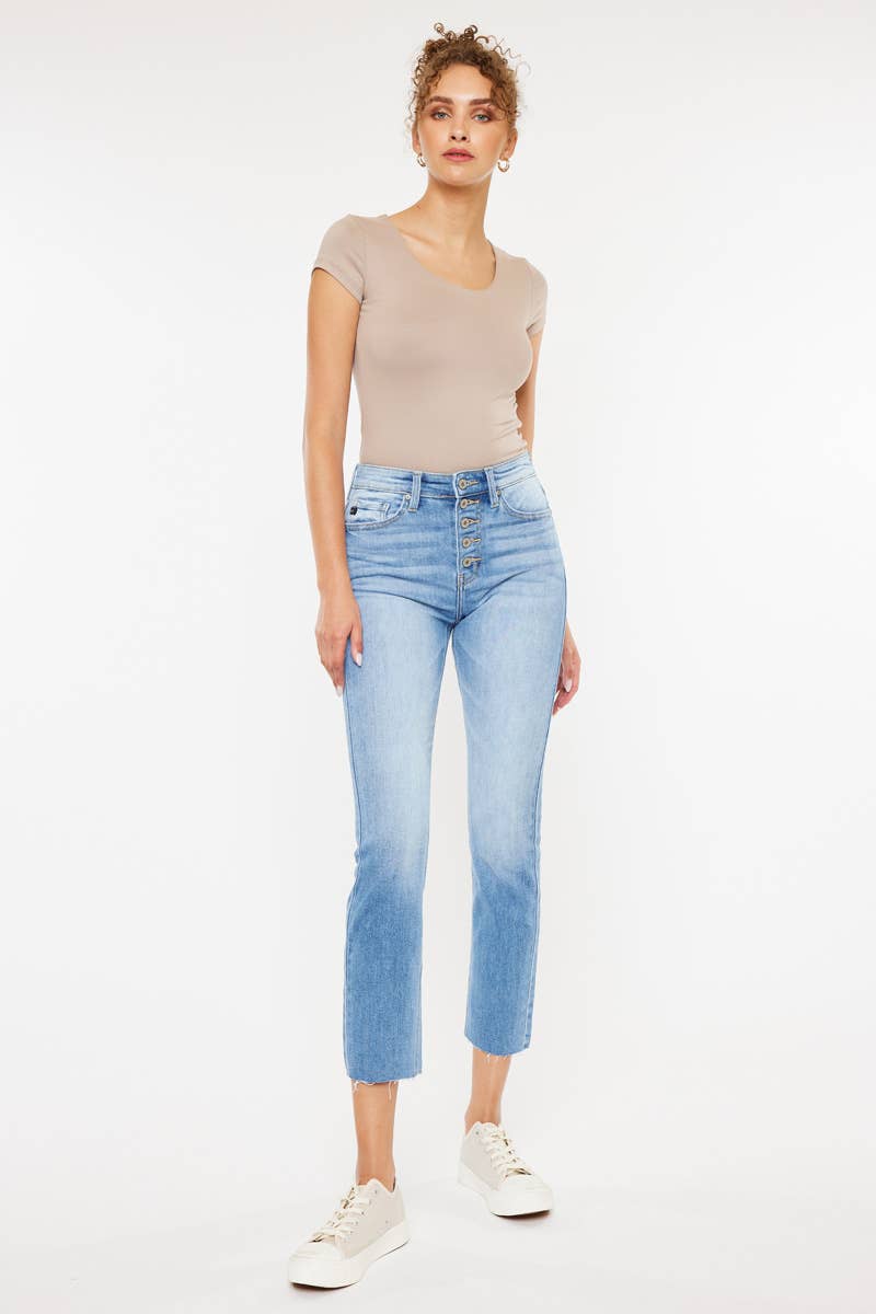 Kan Can Shay High Rise Skinny Straight Jeans