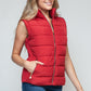 Apres Ski Zip Up Vest- Red