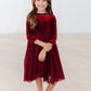 Cranberry Velvet Tutu Dress