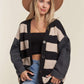 Winnie Denim Sleeve Striped Cardigan