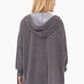 Everyday Flow Fleece Hooded Cardigan- Black