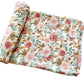 Muslin Swaddle Blanket - Dusty Pink Floral