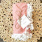 Pom Swaddle Blanket - Dusty Pink